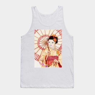 Watercolor - Japanese geisha Tank Top